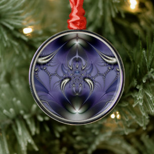 Paarse Versiering Metalen Ornament