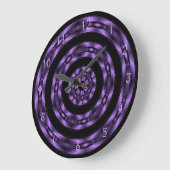 Paarse verticale wandklok grote klok (Hoek)
