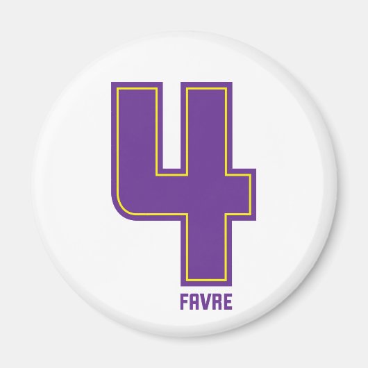 Paarse Vier mag Magneet (Voorkant)