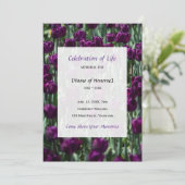 Paarse viering viering viering viering uitnodiging (Staand voorkant)