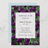 Paarse viering viering viering viering uitnodiging (Voorkant / Achterkant)