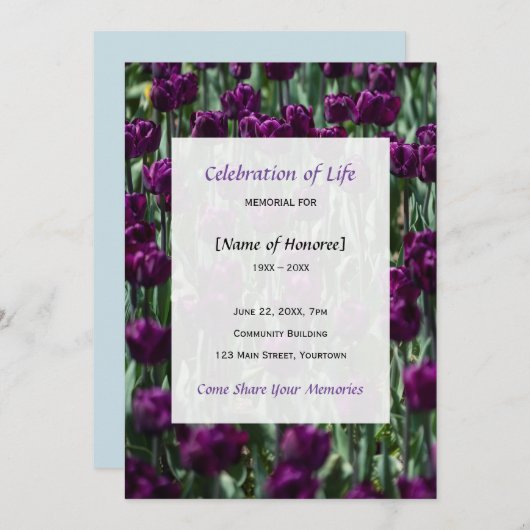 Paarse viering viering viering viering uitnodiging (Voorkant / Achterkant)