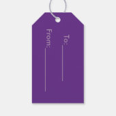 Paarse vierkantjes Gift Label Cadeaulabel (Achterkant)