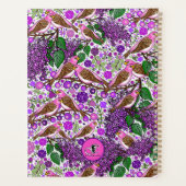 Paarse vinken, Lilacs - NH State Bird and Flower Planner (Achterkant)