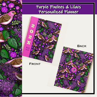 Paarse vinken, Lilacs - NH State Bird and Flower Planner