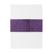 Paarse Vintage Calligrafie Uitnodigingen Wikkel (Achterkant Voorbeeld)