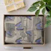 Paarse Vintage Vlinder Tissuepapier (Geschenk)