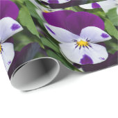 Paarse Viola Cadeaupapier (Rol Hoek)