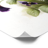 Paarse Violas Bloem Kunstprint Poster (Hoek)