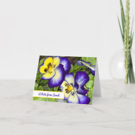 Paarse Violas Personalized Note Kaart