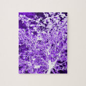 Paarse Violet Abstracte boomafdelingen Legpuzzel (Verticaal)