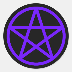 Paarse Violet Black Pentacle Solid Sticker