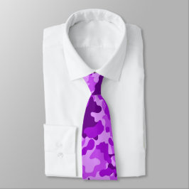 Paarse Violet Camo Halseband Stropdas