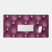 Paarse Violet gouden diamant getuft Bureaumat (Keyboard & Muis)