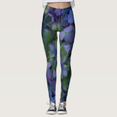 paarse violet Hydrangeas Leggings (Voorkant)
