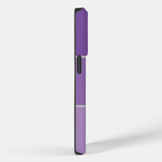 Paarse Violet Kleur Blokken Monogram Naam Case-Mate iPhone Case (Achterkant / Rechts)