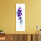 Paarse Violet Lavander Flowers schilderen Canvas Afdruk (Insitu (Woonkamer))