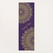 Paarse Violet & Tan Mandala Yogamat (Achterkant)