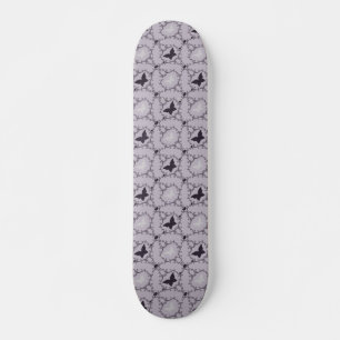 Paarse Violette en Witte Vlinders Wervelingen Skateboard