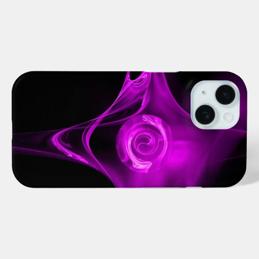PAARSE VIOLETTE FRACTALE ROOS Case-Mate iPhone CASE (Achterkant (horizontaal))