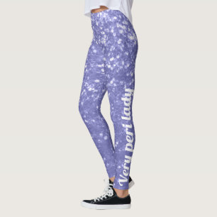 Paarse violette spionage met Jouw naam Leggings