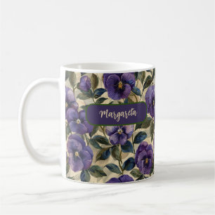 Paarse Viooltje Bloem Koffiemok