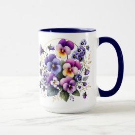 Paarse Viooltje Bloemen Mok