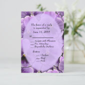 Paarse Viooltje met Keuzes voor Hoofdgerecht RSVP (Staand voorkant)