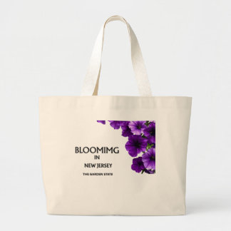 PAARSE VIOOLTJES FLORALE NATUURLIJKE KATOENEN STRA GROTE TOTE BAG