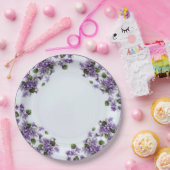 Paarse viooltjes hand geschilderd papier Bord (Feest)