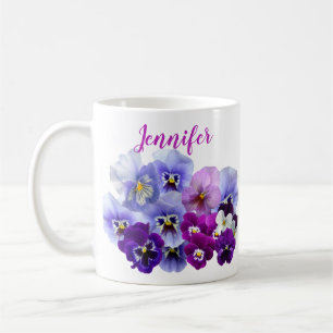 Paarse Viooltjes Koffiemok Bloemen