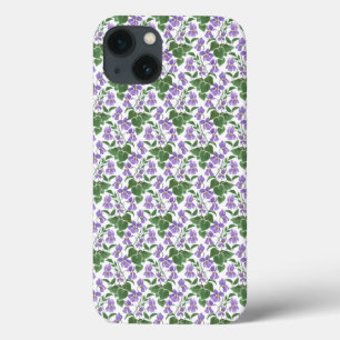Paarse viooltjes op wit Case-Mate iPad Mini hoesje