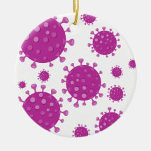 Paarse virale deeltjes