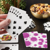 Paarse virale deeltjes pokerkaarten (Insitu)
