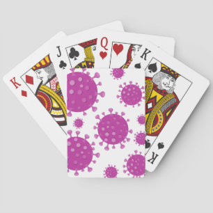 Paarse virale deeltjes pokerkaarten