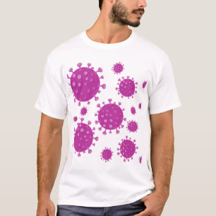 Paarse virale deeltjes t-shirt
