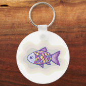 Paarse vis sleutelhanger (Voorkant)