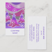 Paarse visitekaartje winterbomen, verticaal wit (Voorkant / Achterkant)