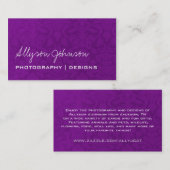 Paarse  Visitekaartjes (Voorkant / Achterkant)