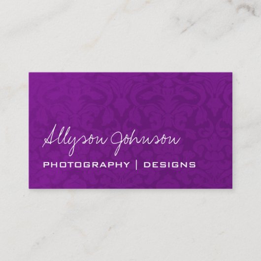 Paarse  Visitekaartjes (Voorkant)