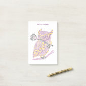 Paarse visorren post-it® notes (Op bureau)