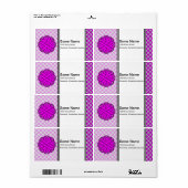 Paarse vlakke lint door Kenneth Yoncich Etiket (Full Sheet)