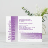 Paarse vleermuis mitswa kaart (Staand voorkant)