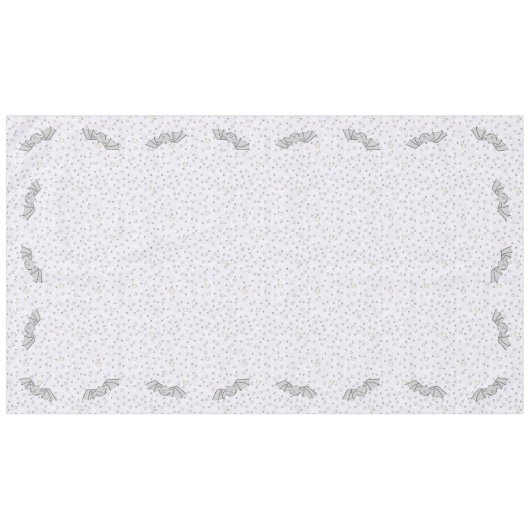 Paarse Vleermuizen Spooky Schattigee Baby Hallowee Tafelkleed (Voorkant (Horizontaal))