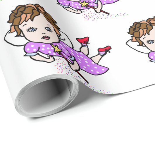 Paarse vliegende vliegwift cadeaupapier (Rol Hoek)