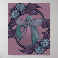 Paarse vliegende vlinder godin Fairies Kunst