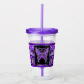 Paarse Vlinder 31 Acryl Tumbler Acryl Drinkbeker (Voorkant)