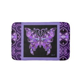 Paarse vlinder 31 badmat