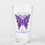 Paarse vlinder 31 glas (Achterkant)