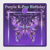 Paarse vlinder 31 labels (Design 1)